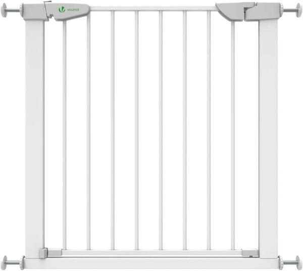 Puerta de seguridad infantil blanca sin instalación