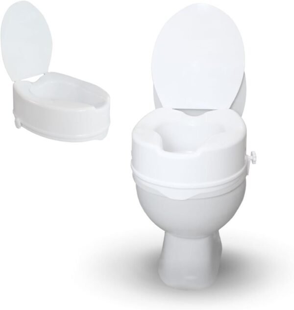 Mobiclinic®, Elevador wc para adulto, Con tapa, 14 cm