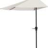 Pure Garden Sombrilla de medio patio de 9 pies