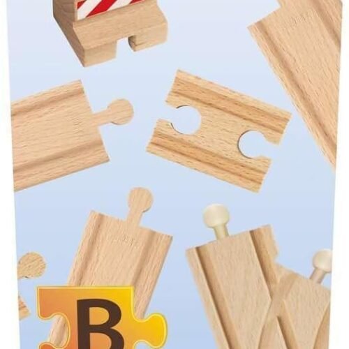 Caja de piezas de tren de madera BRIO.