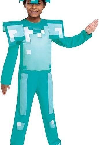Disfraz Infantil de Armadura Diamante de Minecraft 3 a 4 años