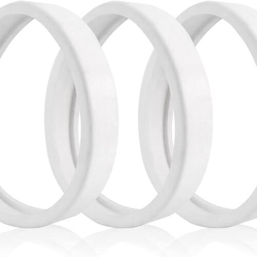 Tres juntas tóricas de silicona blancas