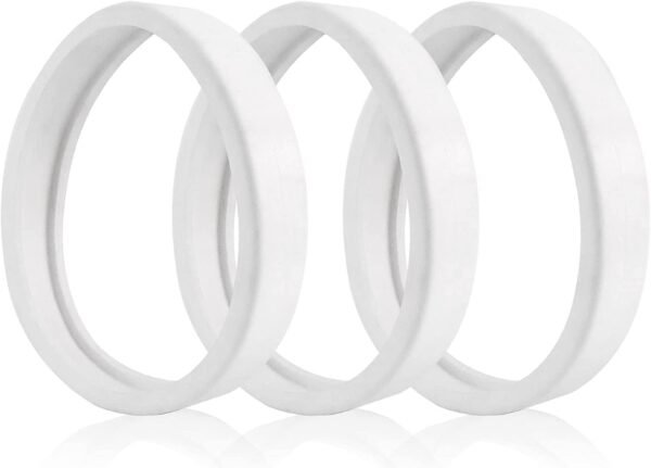 Tres juntas tóricas de silicona blancas