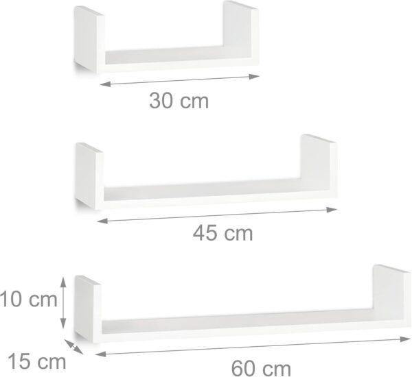 6145IyKIvaL._AC_SL1500_.jpg Relaxdays Juego de Baldas Flotantes Modernas con Defecto