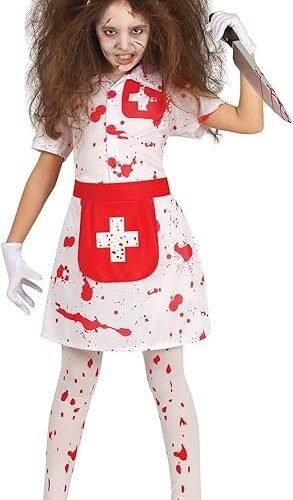 Disfraz de Enfermera Zombi Niña 5-6 años