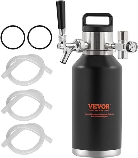 VEVOR Mini Barril de Cerveza Portátil 1,89