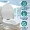 OrtoPrime Elevador WC Adulto Con Tapa - Altura 10 cm