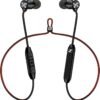 Auriculares inalámbricos negros con cable rojo