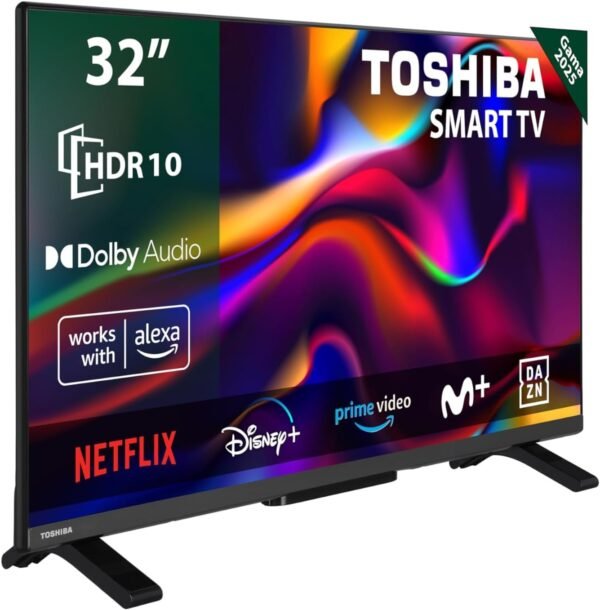 Televisor Toshiba de 32 pulgadas con Alexa y HDR10.