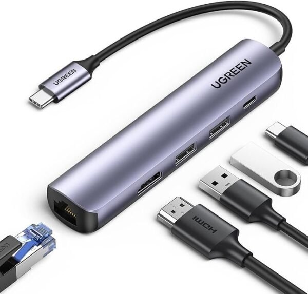 UGREEN Hub USB C HDMI 4K 5 En 1 Adaptador Tipo C