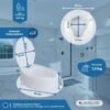 Mobiclinic®, Elevador wc para adulto, Con tapa, 14 cm