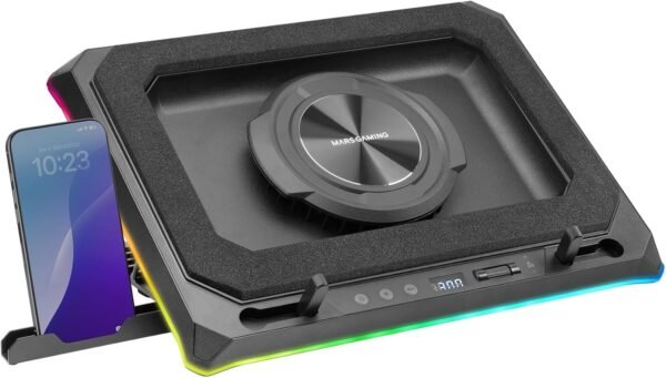 Mars Gaming MNBC-Ultra, Base Refrigeradora y Stand, Ventilador 140mm