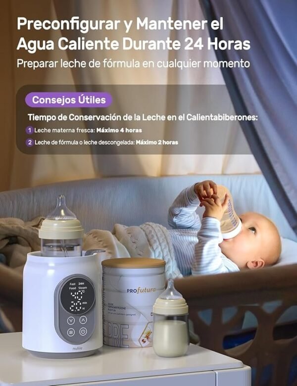 Calienta Biberones, Nuliie Calienta Biberones Portatil 6 en 1