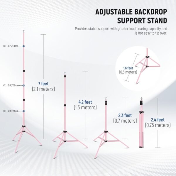NEEWER Sistema Sroporte Fondo Estudio Foto, 3m de Ancho 2M de Alto