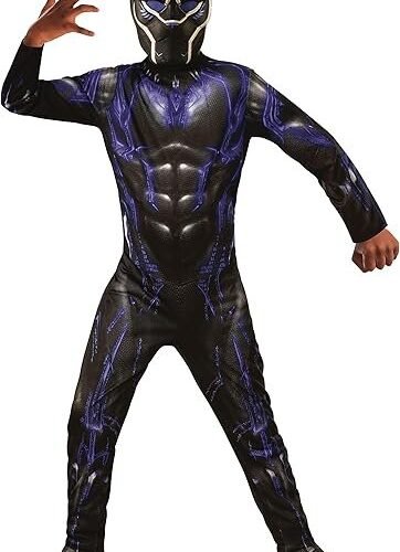 Rubies Disfraz Black Panther Battle Endgame para Niños talla 3 - 4 años