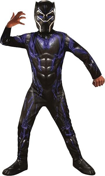 Rubies Disfraz Black Panther Battle Endgame para Niños talla 3 - 4 años