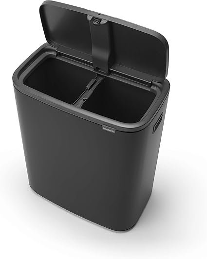 Brabantia Cubo de basura Negro mate 60L