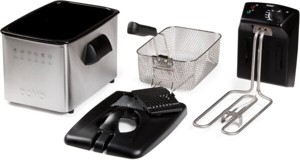 Domo Freidora de acero inoxidable DO465FR, 3000 W, 4 litros