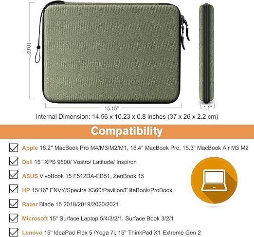 FINPAC Funda para Portátil de hasta 15 pulgadas