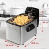 Domo Freidora de acero inoxidable DO465FR, 3000 W, 4 litros
