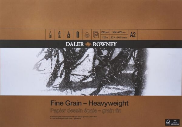 Bloc de dibujo Daler Rowney grano fino grueso A2