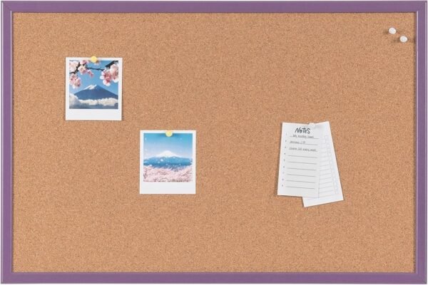 Bi-Office - Tablón de Anúncios de Corcho Violeta 60x40 cm