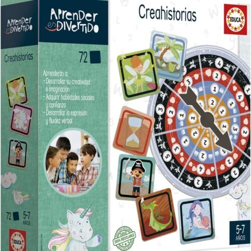 Juego educativo CreaHistorias para niños de 5-7 años.