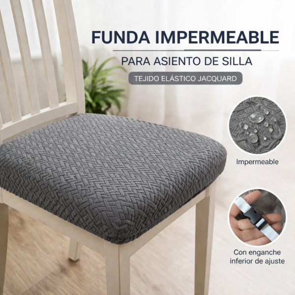 Funda elástica impermeable para asiento de silla
