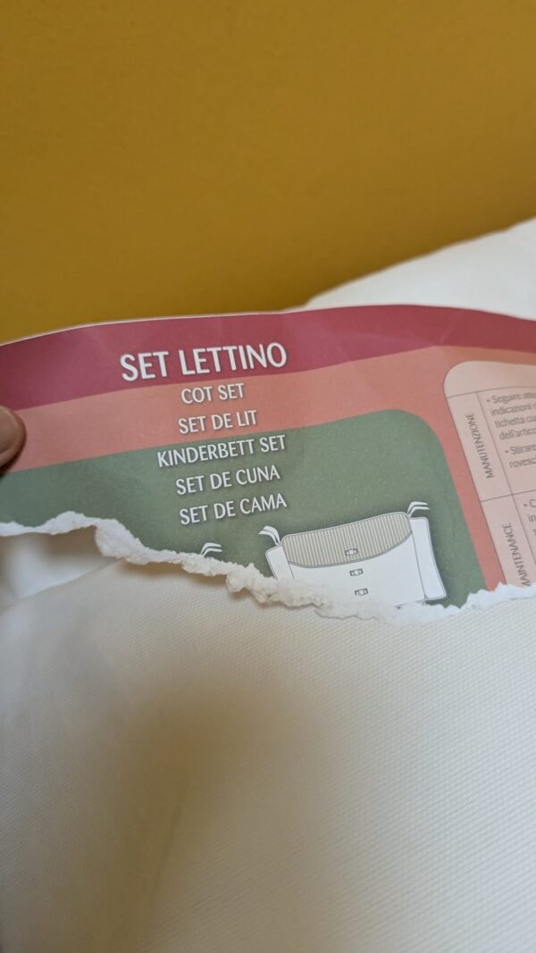 Juego de minicuna, 2 piezas Edredón y Parachoques 60 x 120