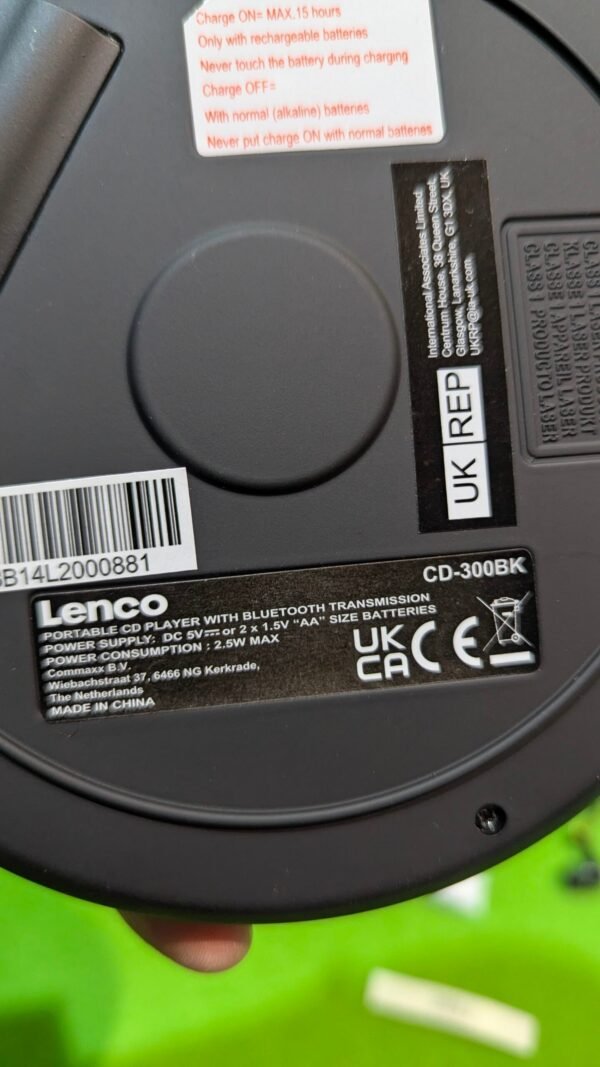 Lenco CD-300, reproductor de CD portátil