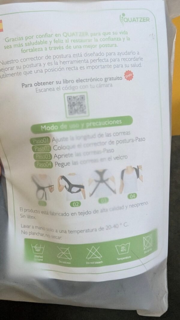 Corrector de postura Quatzer para espalda