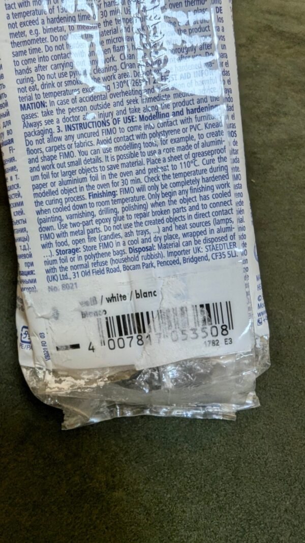 STAEDTLER  ST Pasta para modelar de Color Blanco