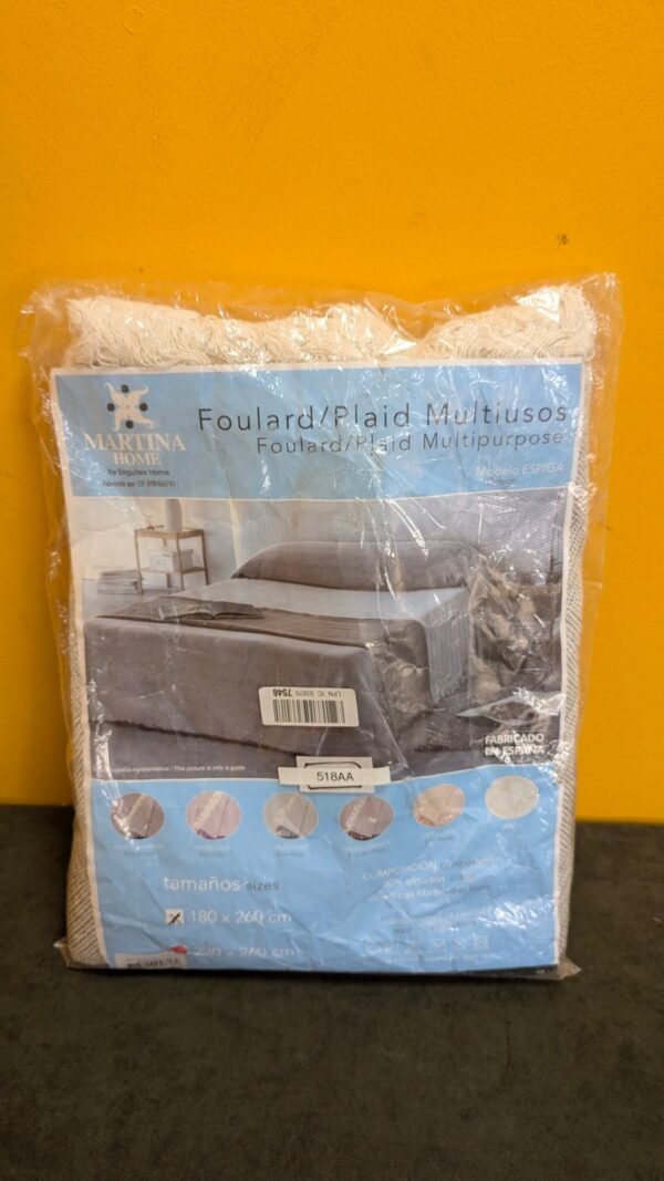 Martina Home Foulard Multiusos Espiga 180X260 Cm Crudo/Gris