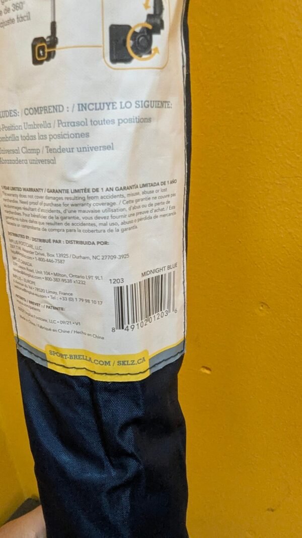 Sport-Brella Sombrilla para playa con soporte Versa para tumbona