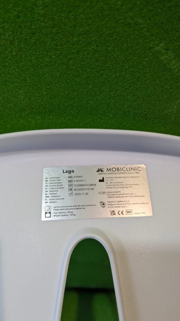 Mobiclinic Silla de baño giratoria Lago