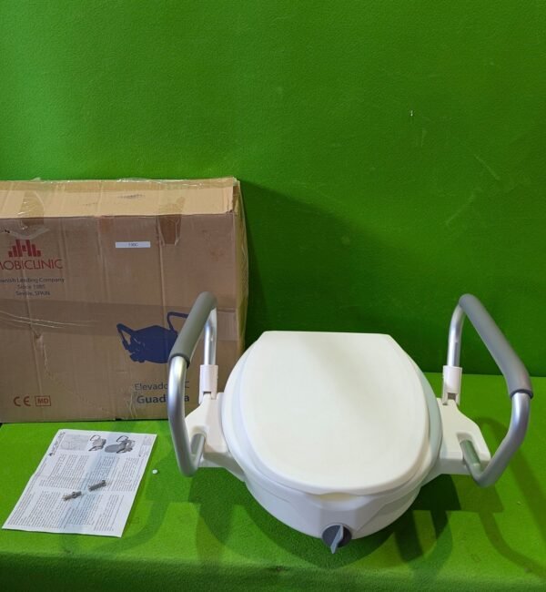 Elevador WC para Adultos, 17cm con reposabrazos abatibles y Acolchados