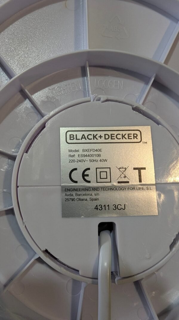 Black+Decker ventilador de sobremesa 3 velocidades