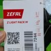 Etiqueta de producto Zéfal Z Light Pack M.