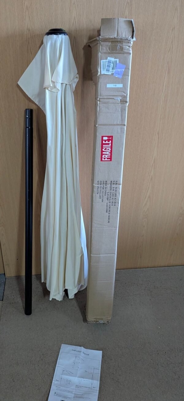 Pure Garden Sombrilla de medio patio de 9 pies