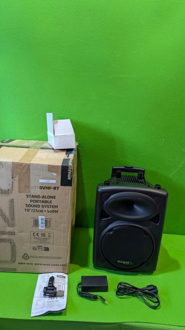 Ibiza PORT10VHF-BT Altavoz portátil 10"/500W MAX