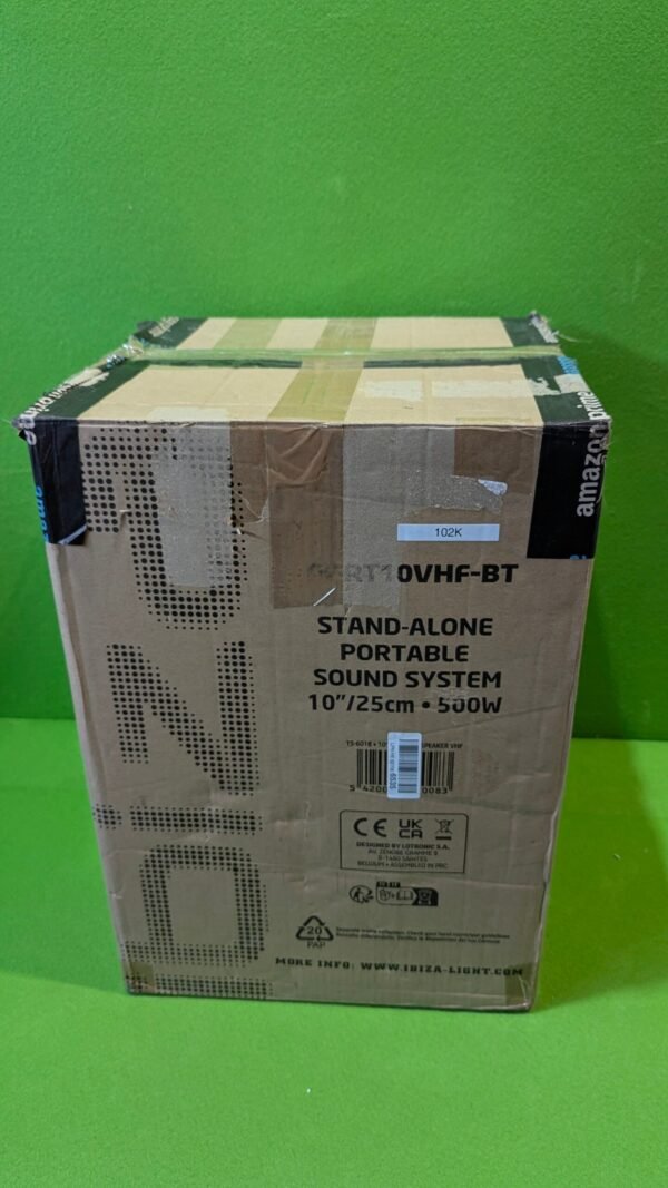 Ibiza PORT10VHF-BT Altavoz portátil 10"/500W MAX