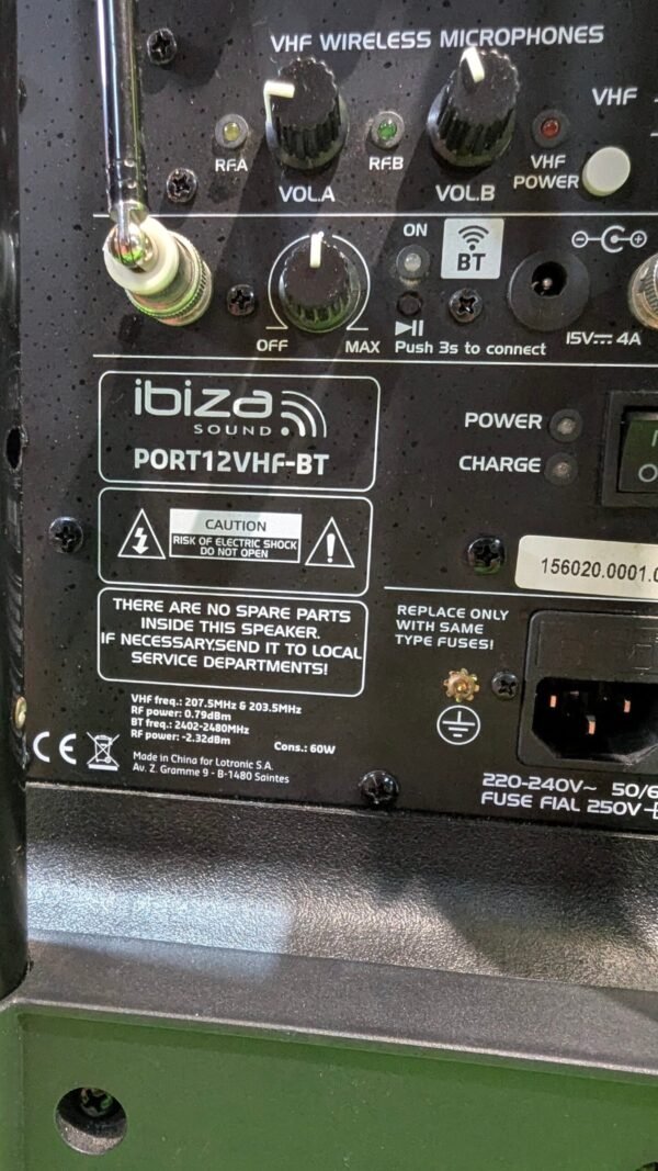 biza PORT12VHF-BT Altavoz portátil 12"/700W