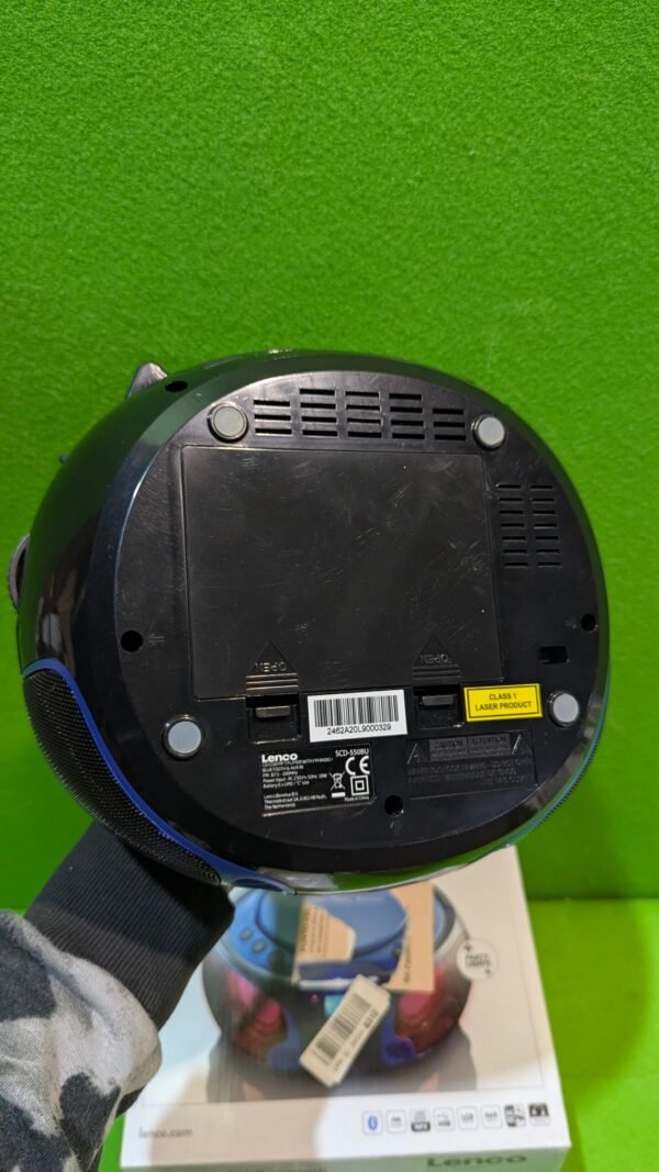 Lenco Radio CD Portátil SCD-550BU Azul, Bluetooth, USB, Radio FM
