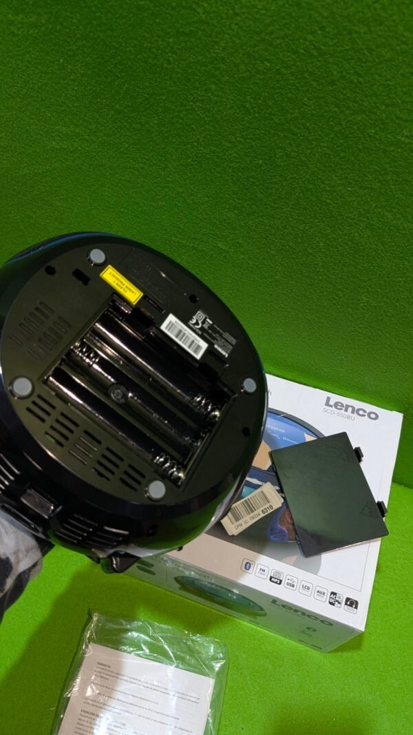 Lenco Radio CD Portátil SCD-550BU Azul, Bluetooth, USB, Radio FM