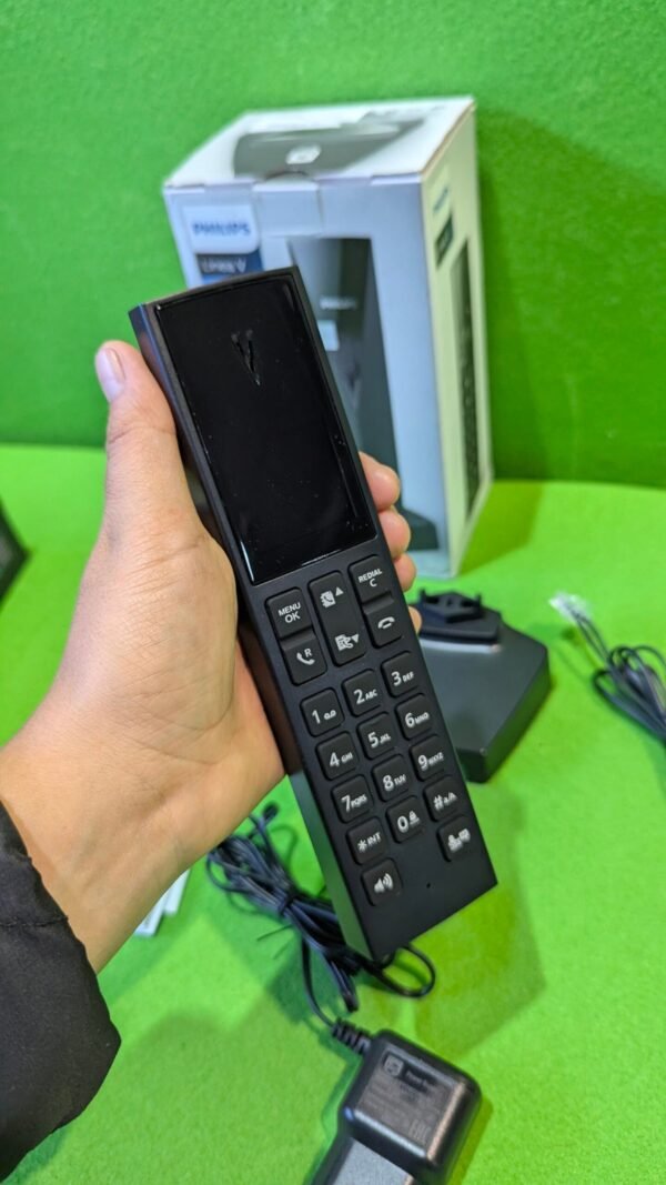 Philips Linea V DECT Design M3551B/38 - Teléfono inalámbrico con contestador automático (Pantalla de 1,8" y Sonido HQ)