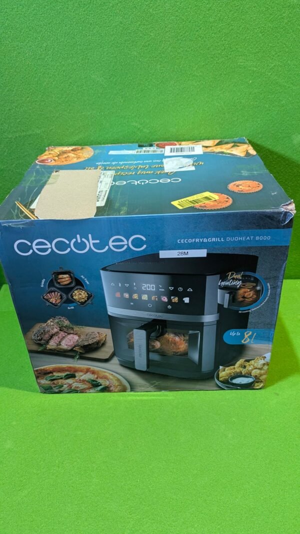 Cecotec Freidora de Aire 8L con Doble Grill, Air Fryer, Cecofry&Grill Duoheat 8000. 2200W