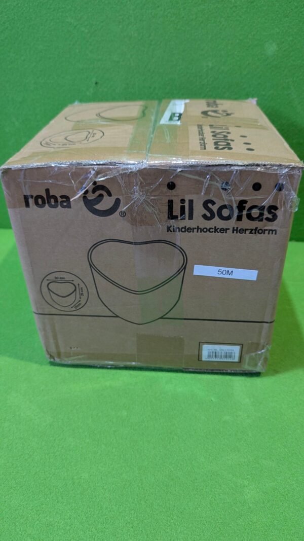 Taburete infantil roba en forma de corazón 