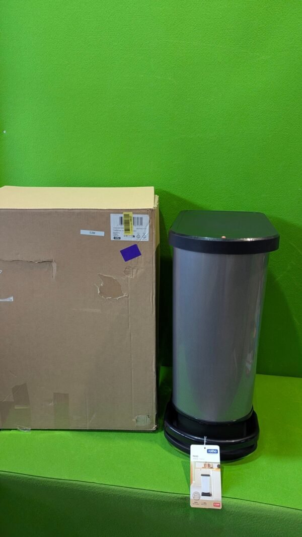 Rotho Cubo de basura Paso de 50 litros para separación de residuos con tapa y pedal