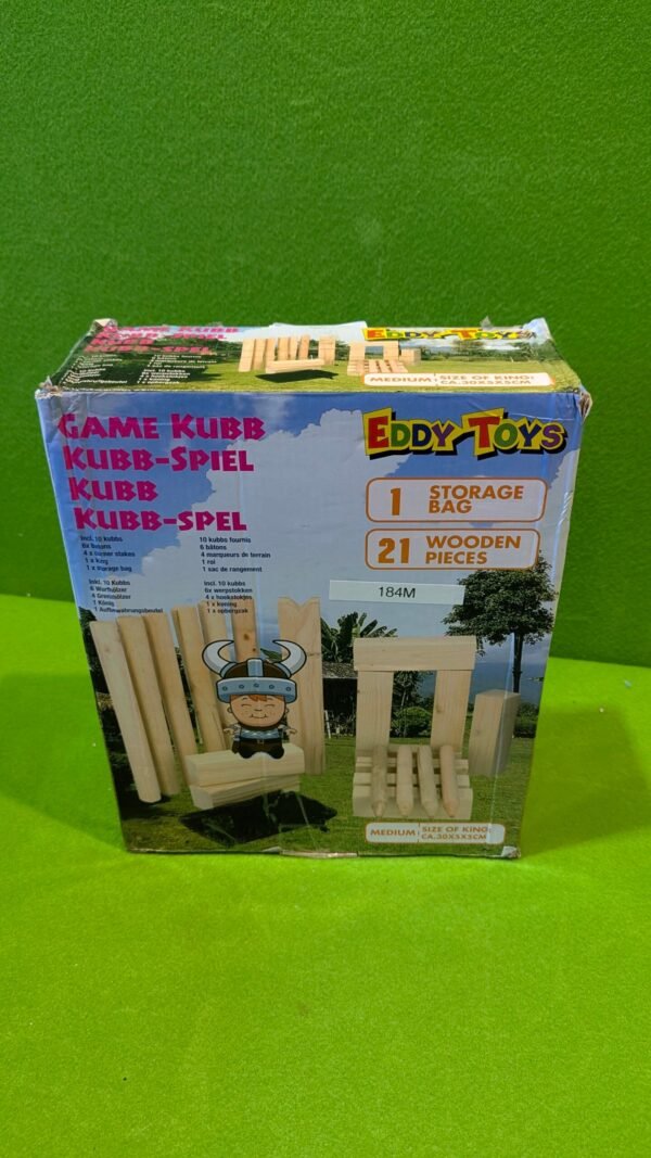 Juego Kubb de madera Eddy Toys, 21 piezas.
