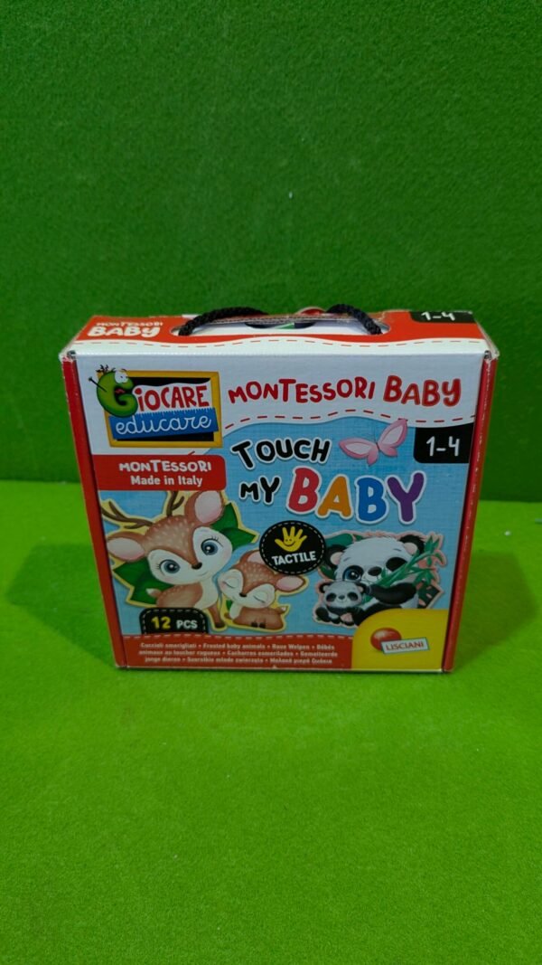 Caja táctil educativo Montessori para bebés.